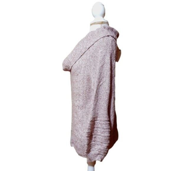 Anthropologie Sleeping on Snow Violet  Marled Off Shoulder Cowl Neck Sweater Lar - Picture 6 of 11